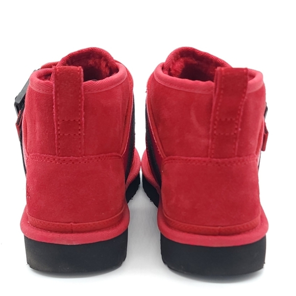 UGG Neumel Snapback Chukka Boots Mens Size 11 Red Black Ankle Sheepskin 1118570 - Picture 6 of 11